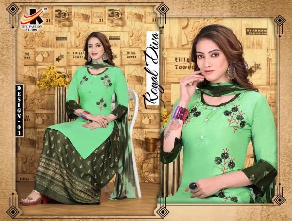 The Fashion Studio Nafisa Rayon Embroidery Designer Readymade Salwar Collection